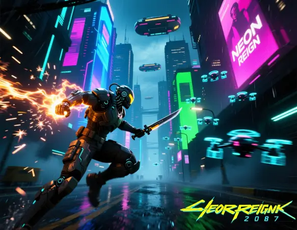 Cyber Warriors 2077 oyun ekran görüntüsü - gelecek temalı aksiyon oyunu